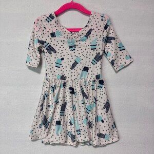 Dotdotsmile Dress Size 2T Blue Cactus Print New With Tags